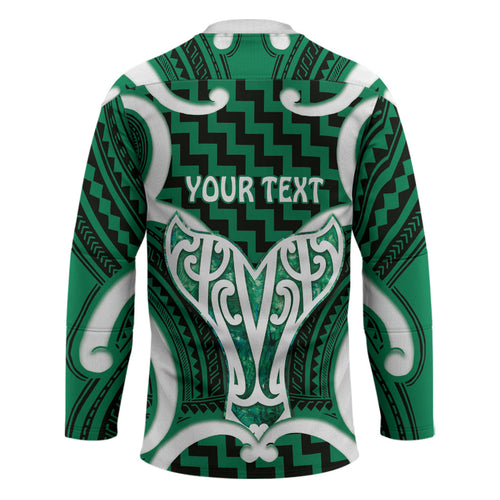 Aotearoa Atua Tangaroa Personalised Hockey Jersey God Of The Sea Maori Whale Tail Green