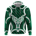 Aotearoa Atua Tangaroa Personalised Hoodie God Of The Sea Maori Whale Tail Green