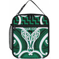 Aotearoa Atua Tangaroa Personalised Lunch Bag God Of The Sea Maori Whale Tail Green