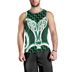 Aotearoa Atua Tangaroa Personalised Men Tank Top God Of The Sea Maori Whale Tail Green