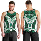 Aotearoa Atua Tangaroa Personalised Men Tank Top God Of The Sea Maori Whale Tail Green