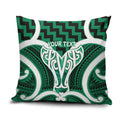 Aotearoa Atua Tangaroa Personalised Pillow Cover God Of The Sea Maori Whale Tail Green