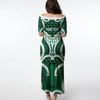 Aotearoa Atua Tangaroa Personalised Puletasi God Of The Sea Maori Whale Tail Green