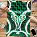 Aotearoa Atua Tangaroa Personalised Puzzle God Of The Sea Maori Whale Tail Green
