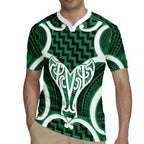 Aotearoa Atua Tangaroa Personalised Rugby Jersey God Of The Sea Maori Whale Tail Green