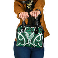 Aotearoa Atua Tangaroa Personalised Shoulder Handbag God Of The Sea Maori Whale Tail Green