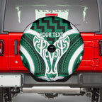 Aotearoa Atua Tangaroa Personalised Spare Tire Cover God Of The Sea Maori Whale Tail Green