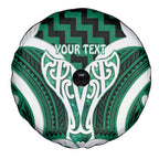 Aotearoa Atua Tangaroa Personalised Spare Tire Cover God Of The Sea Maori Whale Tail Green