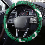Aotearoa Atua Tangaroa Steering Wheel Cover God Of The Sea Maori Whale Tail Green