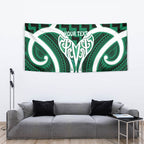 Aotearoa Atua Tangaroa Personalised Tapestry God Of The Sea Maori Whale Tail Green