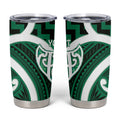 Aotearoa Atua Tangaroa Personalised Tumbler Cup God Of The Sea Maori Whale Tail Green