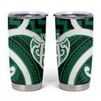 Aotearoa Atua Tangaroa Personalised Tumbler Cup God Of The Sea Maori Whale Tail Green