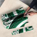 Aotearoa Atua Tangaroa Personalised Umbrella God Of The Sea Maori Whale Tail Green