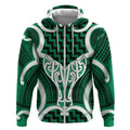 Aotearoa Atua Tangaroa Personalised Zip Hoodie God Of The Sea Maori Whale Tail Green
