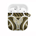 Aotearoa Atua Tangaroa Personalised AirPods Case God Of The Sea Maori Whale Tail Yellow