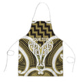 Aotearoa Atua Tangaroa Personalised Apron God Of The Sea Maori Whale Tail Yellow