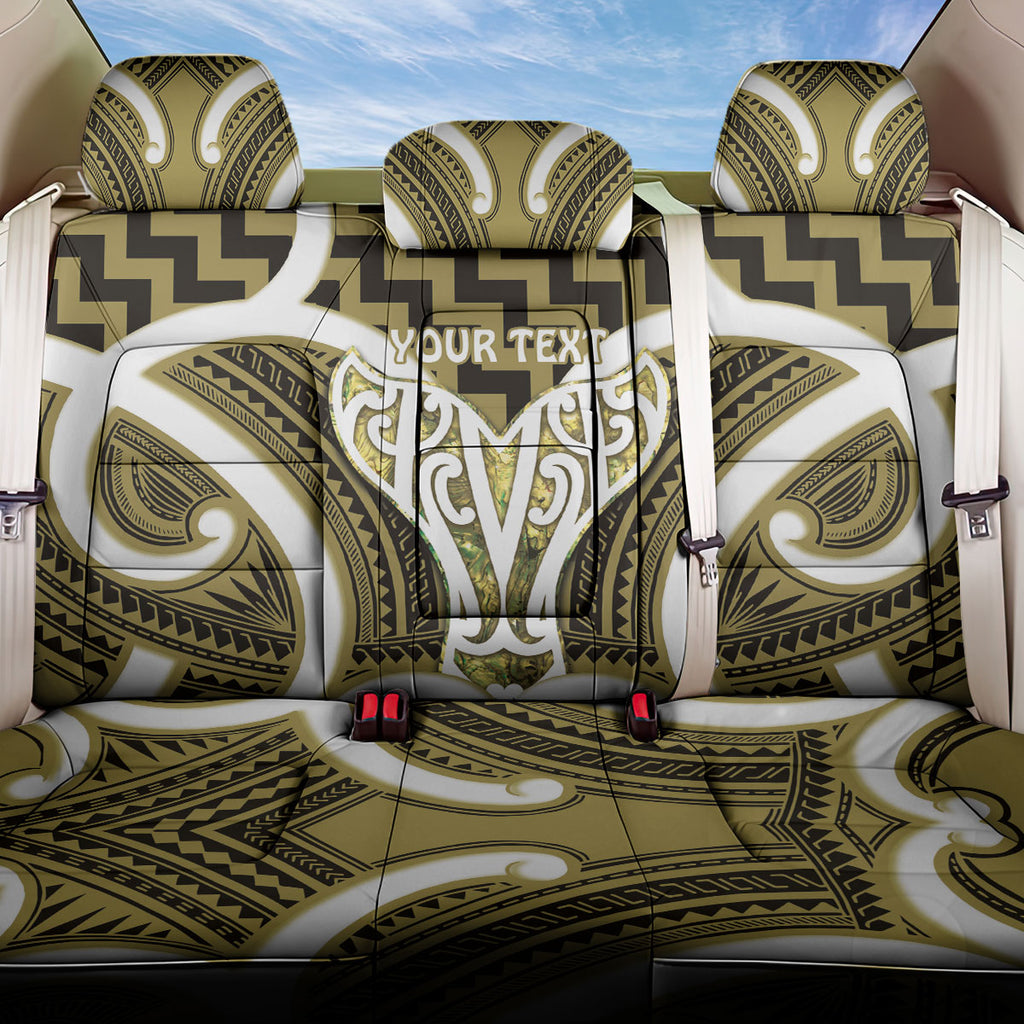 Aotearoa Atua Tangaroa Personalised Back Car Seat Cover God Of The Sea Maori Whale Tail Yellow