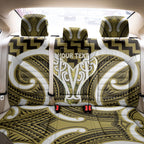Aotearoa Atua Tangaroa Personalised Back Car Seat Cover God Of The Sea Maori Whale Tail Yellow