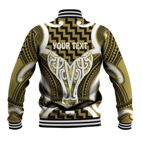 Aotearoa Atua Tangaroa Personalised Baseball Jacket God Of The Sea Maori Whale Tail Yellow