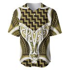 Aotearoa Atua Tangaroa Personalised Baseball Jersey God Of The Sea Maori Whale Tail Yellow