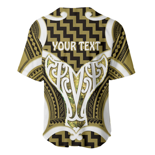 Aotearoa Atua Tangaroa Personalised Baseball Jersey God Of The Sea Maori Whale Tail Yellow