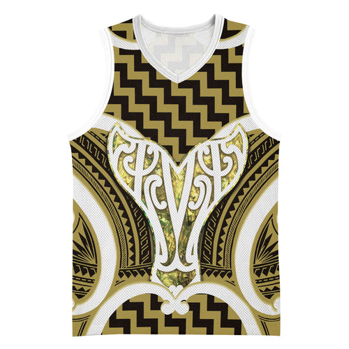 Aotearoa Atua Tangaroa Personalised Basketball Jersey God Of The Sea Maori Whale Tail Yellow