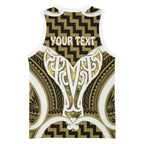Aotearoa Atua Tangaroa Personalised Basketball Jersey God Of The Sea Maori Whale Tail Yellow