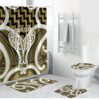 Aotearoa Atua Tangaroa Personalised Bathroom Set God Of The Sea Maori Whale Tail Yellow