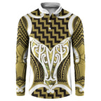 Aotearoa Atua Tangaroa Personalised Button Sweatshirt God Of The Sea Maori Whale Tail Yellow