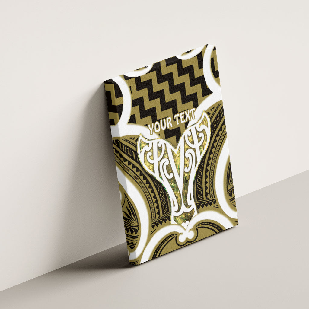 Aotearoa Atua Tangaroa Personalised Canvas Wall Art God Of The Sea Maori Whale Tail Yellow