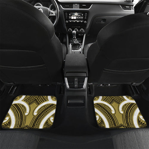 Aotearoa Atua Tangaroa Personalised Car Mats God Of The Sea Maori Whale Tail Yellow