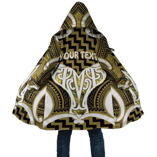 Aotearoa Atua Tangaroa Personalised Cloak God Of The Sea Maori Whale Tail Yellow