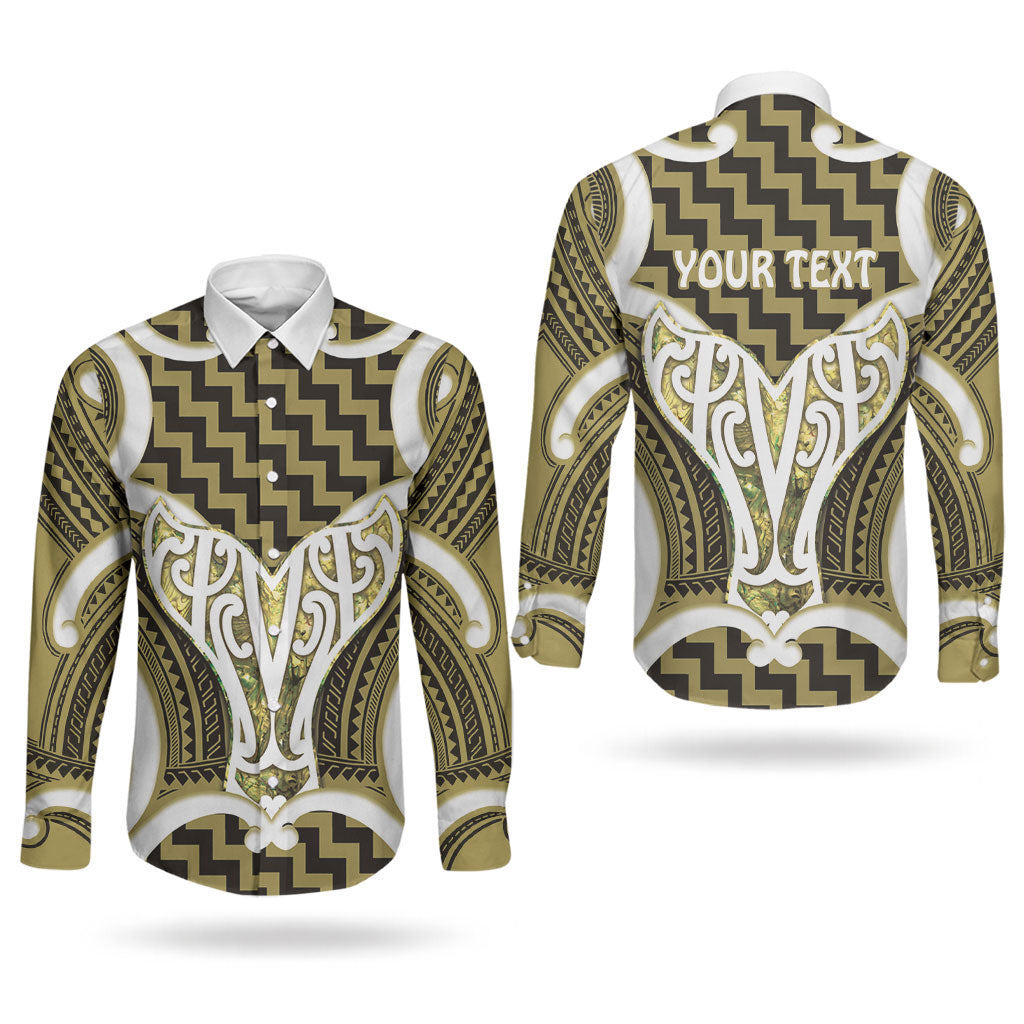 Aotearoa Atua Tangaroa Personalised Couples Matching Short Sleeve Bodycon Dress and Long Sleeve Button Shirt God Of The Sea Maori Whale Tail Yellow