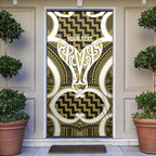 Aotearoa Atua Tangaroa Personalised Door Cover God Of The Sea Maori Whale Tail Yellow
