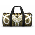 Aotearoa Atua Tangaroa Personalised Duffle Bag God Of The Sea Maori Whale Tail Yellow