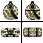 Aotearoa Atua Tangaroa Personalised Duffle Bag God Of The Sea Maori Whale Tail Yellow