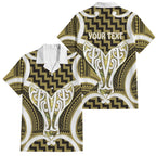 Aotearoa Atua Tangaroa Personalised Family Matching Summer Maxi Dress and Hawaiian Shirt God Of The Sea Maori Whale Tail Yellow