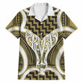 Aotearoa Atua Tangaroa Personalised Hawaiian Shirt God Of The Sea Maori Whale Tail Yellow