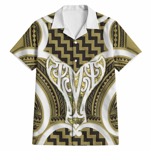 Aotearoa Atua Tangaroa Personalised Hawaiian Shirt God Of The Sea Maori Whale Tail Yellow