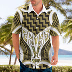 Aotearoa Atua Tangaroa Personalised Hawaiian Shirt God Of The Sea Maori Whale Tail Yellow