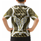 Aotearoa Atua Tangaroa Personalised Hawaiian Shirt God Of The Sea Maori Whale Tail Yellow