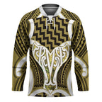 Aotearoa Atua Tangaroa Personalised Hockey Jersey God Of The Sea Maori Whale Tail Yellow