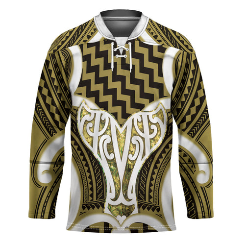 Aotearoa Atua Tangaroa Personalised Hockey Jersey God Of The Sea Maori Whale Tail Yellow