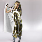 Aotearoa Atua Tangaroa Personalised Hooded Blanket God Of The Sea Maori Whale Tail Yellow