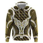 Aotearoa Atua Tangaroa Personalised Hoodie God Of The Sea Maori Whale Tail Yellow