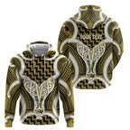 Aotearoa Atua Tangaroa Personalised Hoodie God Of The Sea Maori Whale Tail Yellow