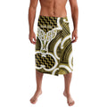 Aotearoa Atua Tangaroa Personalised Lavalava God Of The Sea Maori Whale Tail Yellow