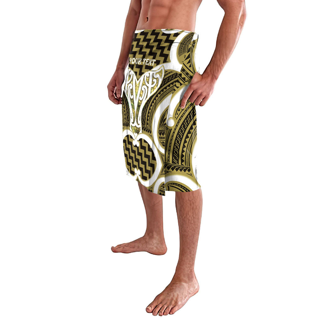 Aotearoa Atua Tangaroa Personalised Lavalava God Of The Sea Maori Whale Tail Yellow
