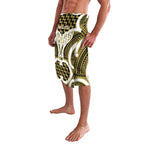 Aotearoa Atua Tangaroa Personalised Lavalava God Of The Sea Maori Whale Tail Yellow