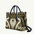 Aotearoa Atua Tangaroa Personalised Leather Bag God Of The Sea Maori Whale Tail Yellow